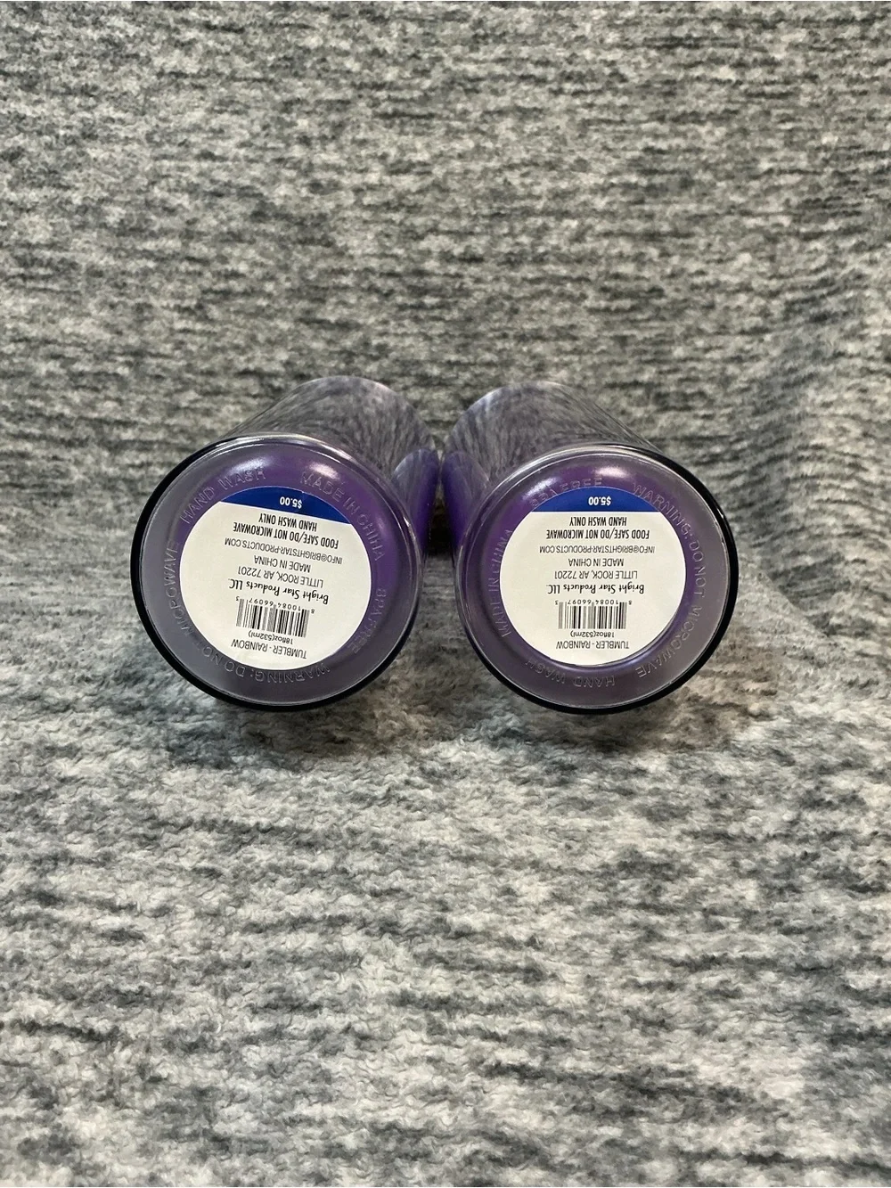 RAINBOW CUPS 18oz TUMBLER SET WITH STRAWS.